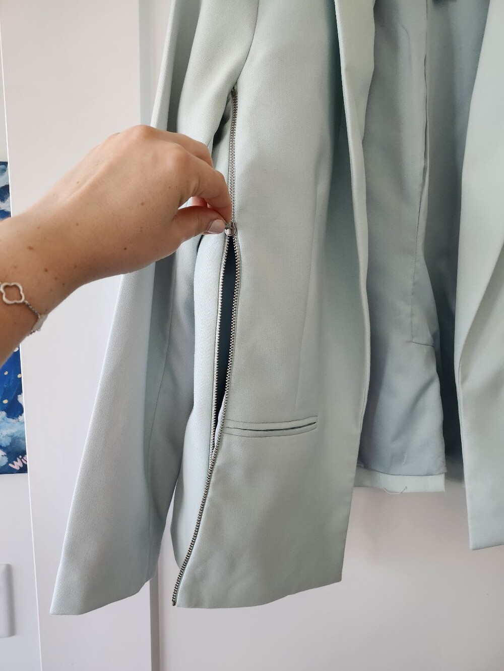 Club Monaco Pastel Blue Wool Blazer - Picture 13 of 14